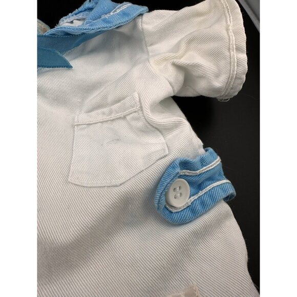 Vtg 1983 Cabbage Patch Kids Coleco Boys White Light Blue Sailor Suit Romper Doll - Picture 3 of 16